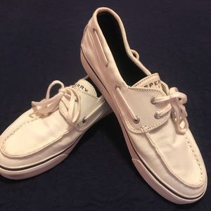White Sperry Topsiders